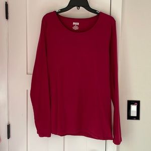 Duluth Trading long sleeve cotton wide neck layering t-shirt